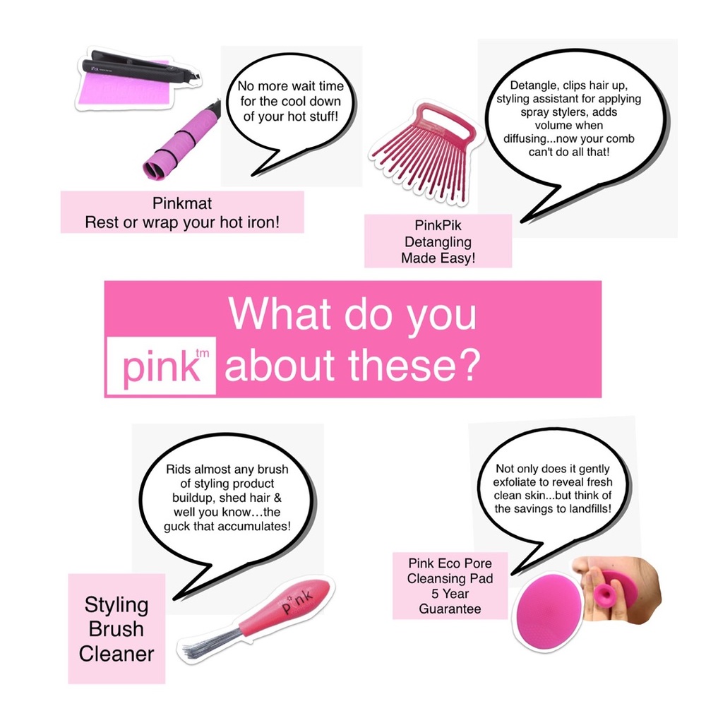 4 Best Sellers~ Pinkmat, Pore Cleansing Pad, Styling Brush Cleaner & PinkPik!